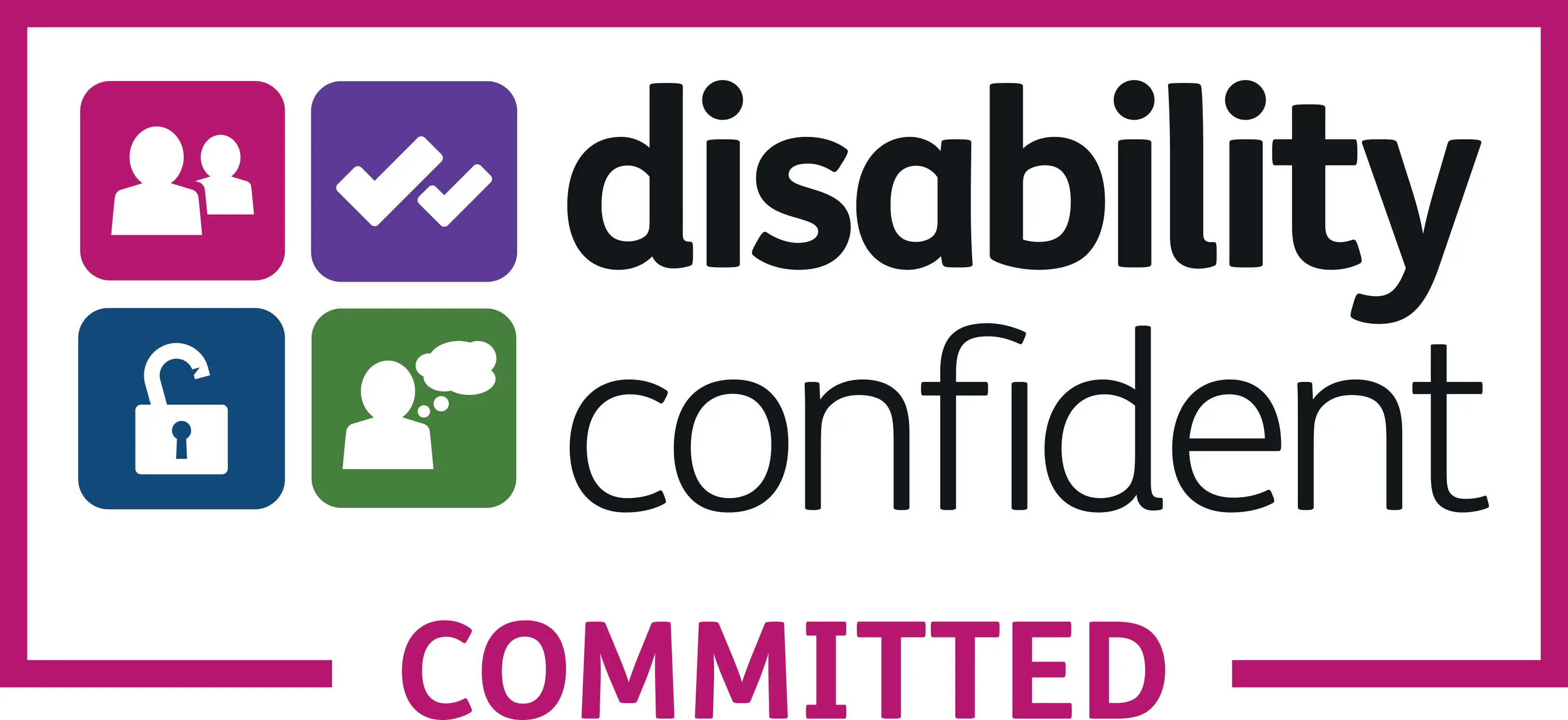 Disability Confident Committed certificate (Level 1) Disability Confident Committed logo